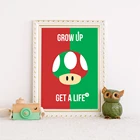 Плакаты и принты с изображением супер Марио, настенная живопись, настенные картины, декор детской комнаты, настенные картины