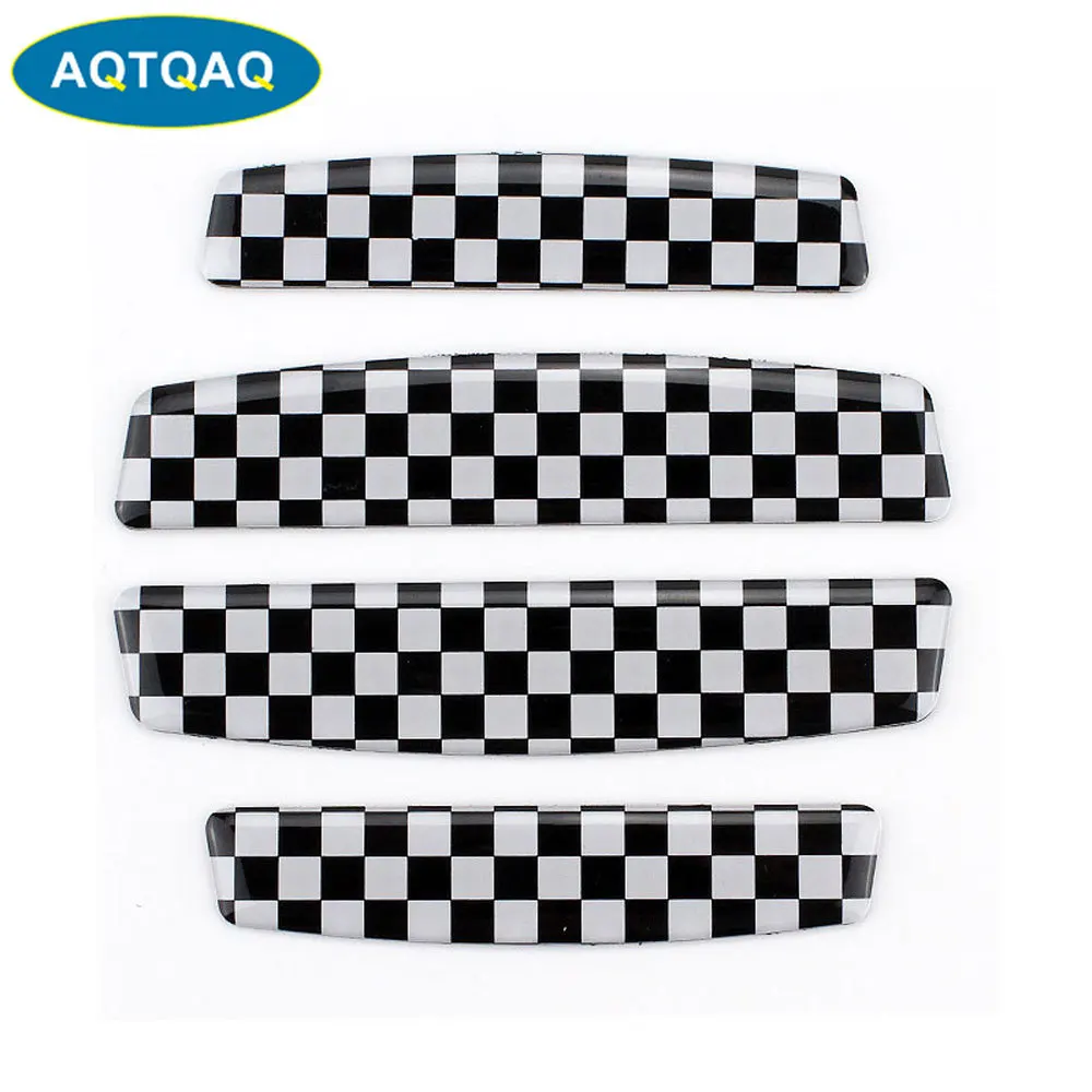 4 шт./компл. защитные щитки для края автомобильной двери Черно белая наклейка