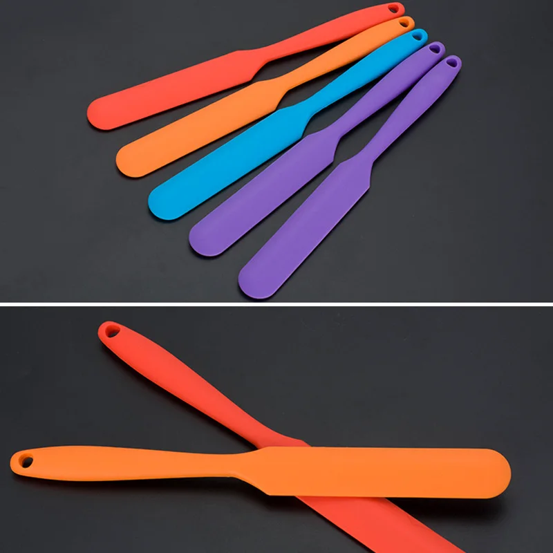Силиконовая лопатка для теста миксер крема торта с длинной ручкой модели выпечки