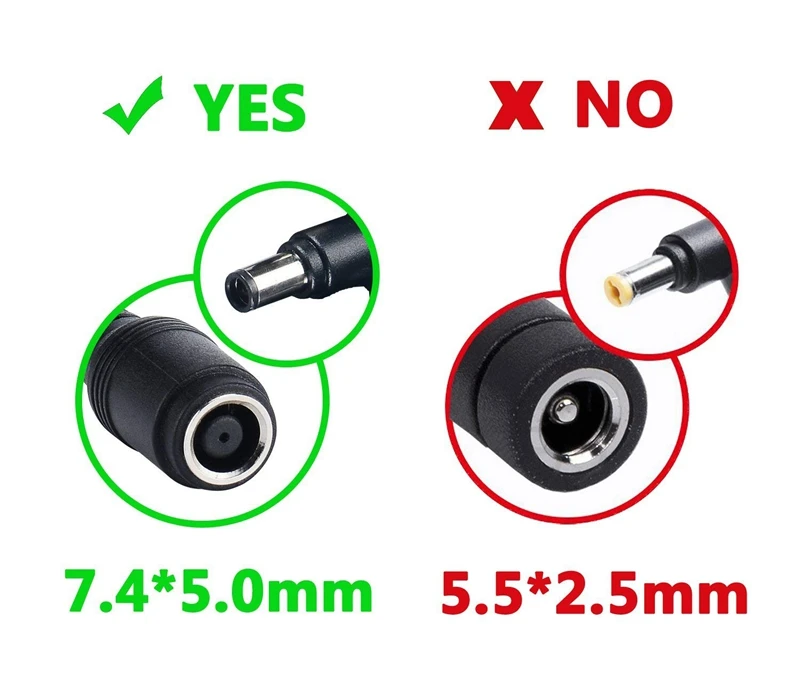 Фото Adapter Power Supply 7.4x5.0mm to 4.5x3.0mm Tip Connector Converter for HP Stream Spectre Pavilion Envy Elitebook Split Chromebo Adapter Power Supply 7.4x5.0mm to 4.5x3.0mm Tip Connector Converter for HP Stream Spectre Pavilion Envy Elitebook Split Chromebo