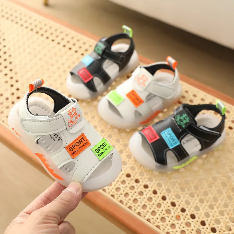 

Shoes for Baby Summer First Walkers Letter Beach Bebe Sandals Kids Soft Sole Infant Shoes Non-Slip Cute Nursery School Footwear