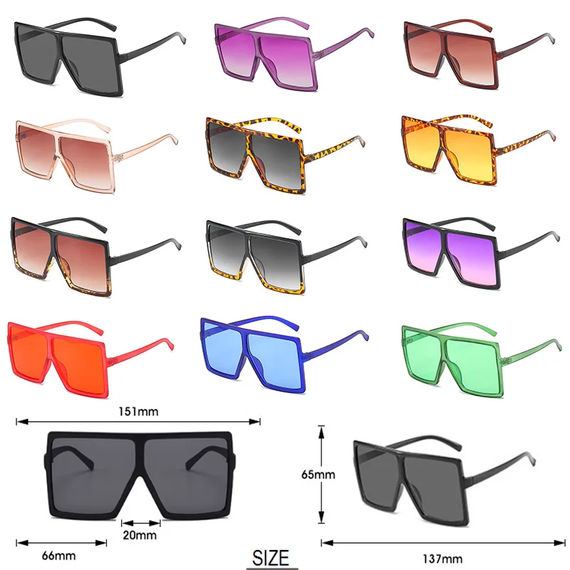 

Oversized Sunglasses Women 2021 Luxury Fashion Sun glasses Classic Retro Brand Designer Female Square Sunglasses De Sol UV400