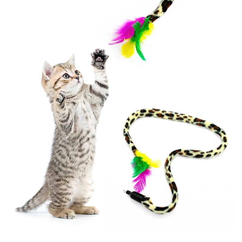 

Cat Wand Attachment Interactive Pet Teaser Refill Fake Feather Cat Stick Toy Replacement Plush Pet Chewing Toy Gatos Accessories