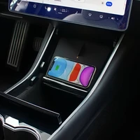 for tesla model 3 y mobile phone wireless charging pad accessories center console horizontally charger for iphone samsung