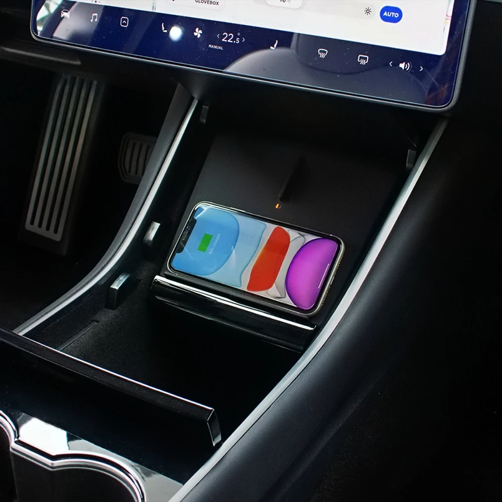 Мобильный телефон Tesla Model 3 Y с беспроводным зарядным устройством аксессуары для