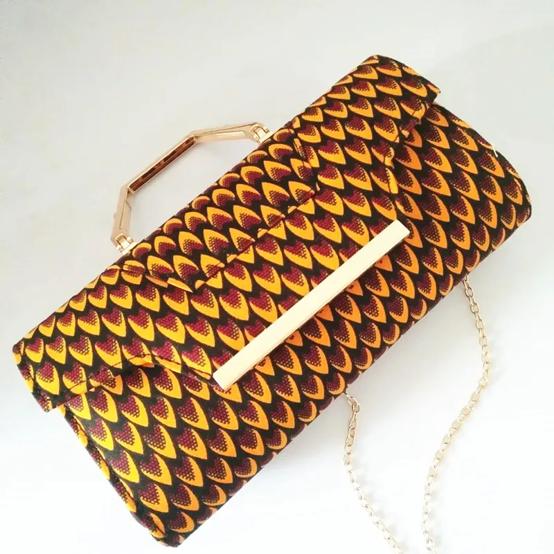 

Pretty Skin Fish african cotton wax fabric handbag African wax Print and Purse women bag with 6yards wax fashion designer 05-29