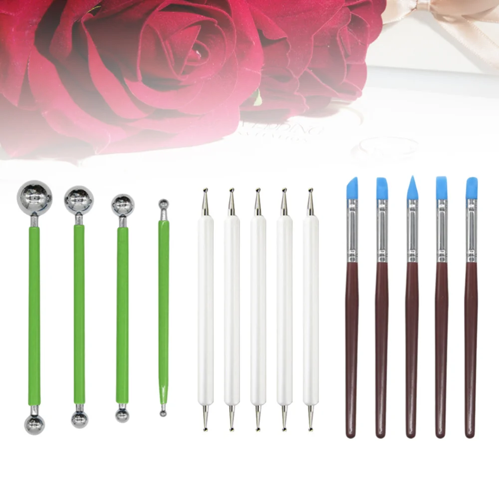 14 шт. глиняных скульптур деревянная ручка инструмента Керамика резьба