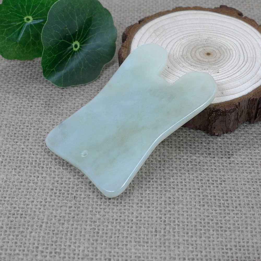 Jade Gua Sha соскабливающий массажный инструмент массажер для тела Когтеточка Guasha stone SPA buffalo скребок для ухода за лицом, против морщин