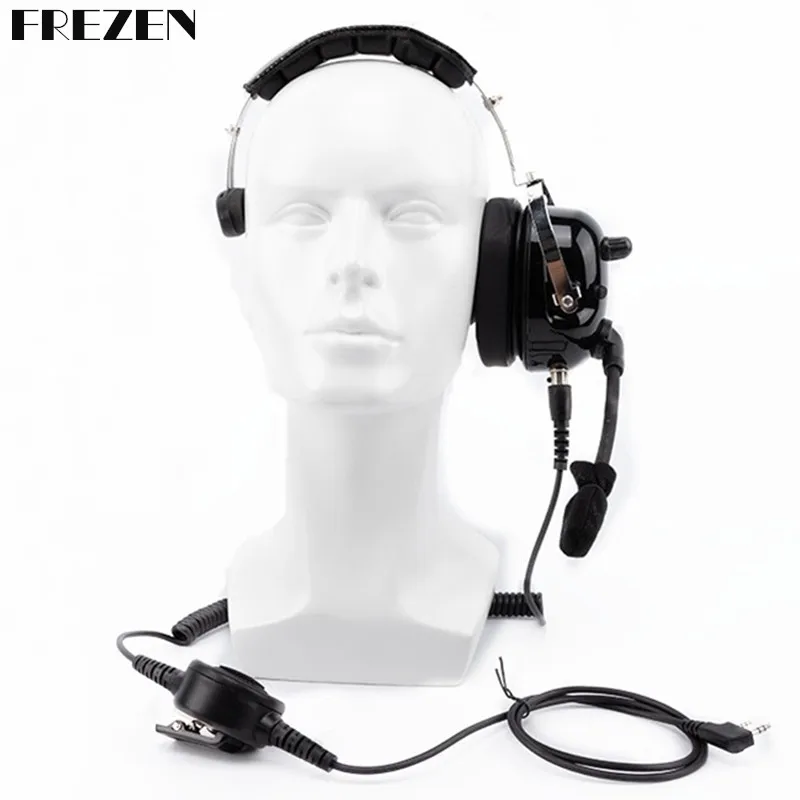 General Aviation Headphone Noise Reduction Unilateral Headset CS Tactical Headset for Kenwood Baofeng Two way radio film  Media