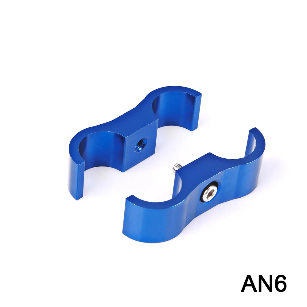 1Piece Stepped Billet Dual AN6 6AN 14MM Braided Hose Separator Clamp Cable Fastener New Wire RS-HR013-AN6 | Автомобили и