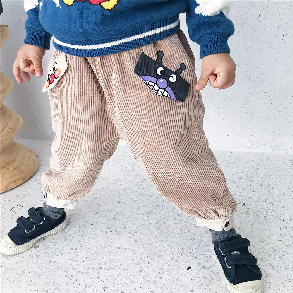 Tonytaobaby/зимняя одежда; новые бархатные штаны с карманами для маленьких мальчиков и девочек; штаны для мальчиков; детские штаны