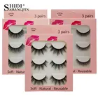 Ресницы 3d норковые накладные, полная полоска, искусственные, технические трафареты, 30 пар