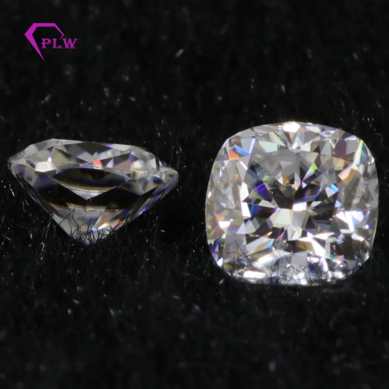 D цветной лабораторный Муассанит бриллиант 2 карата 7*7 мм вырез подушки VVS 3