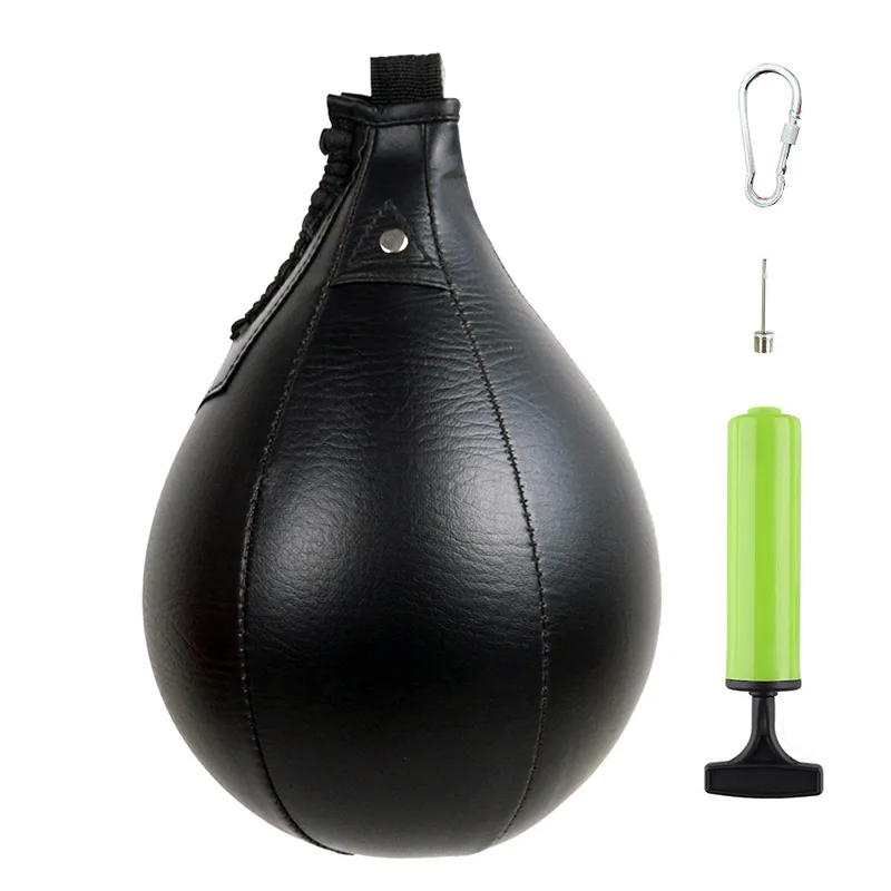 Leather Boxing Punching Bag Speedball Ceiling Ball Sport Speed Bag Punch Exercise Fitness Training Ball