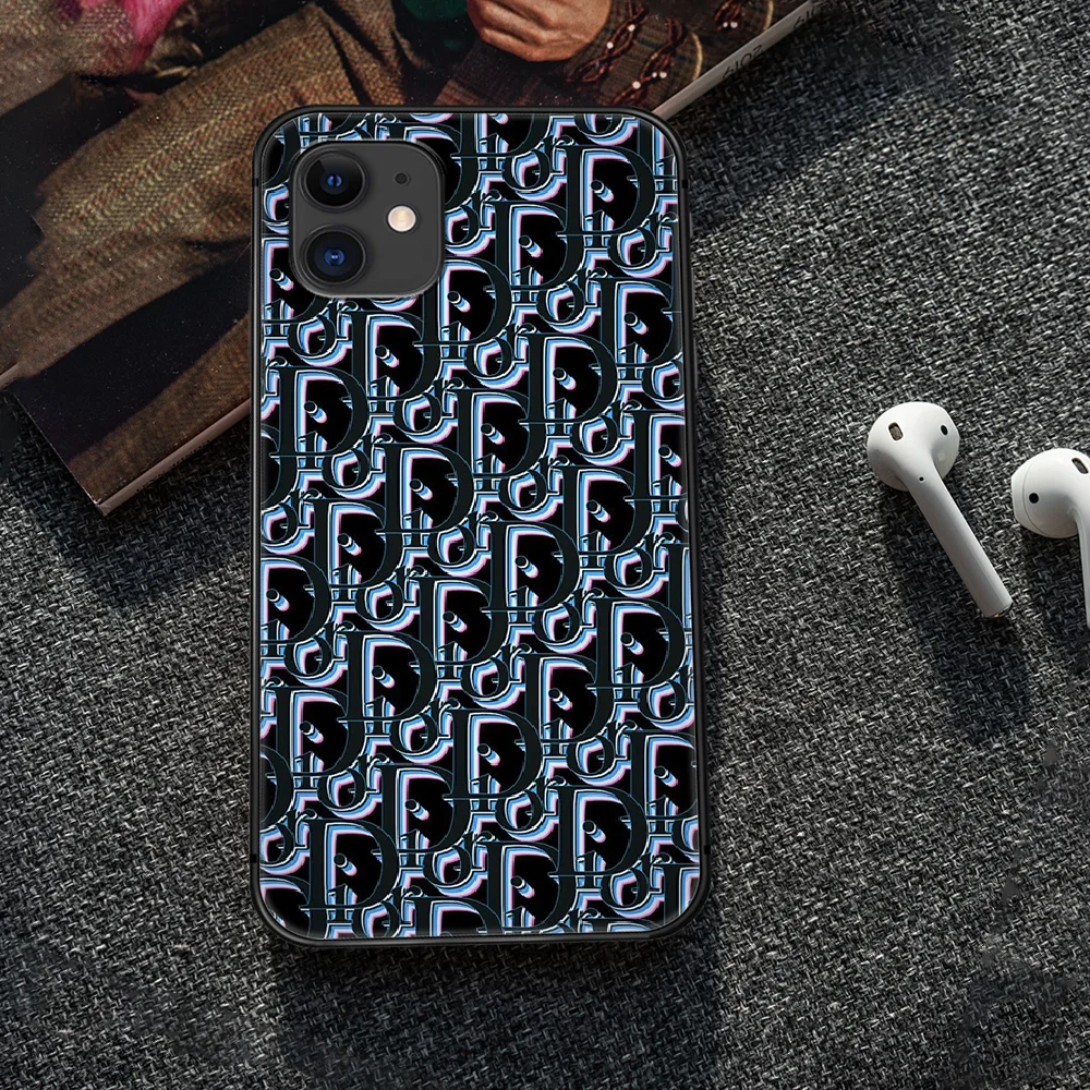 

French fashion brand Phone Case Cover Hull For iphone 5 5s se 2020 6 6s 7 8 12 mini plus X XS XR 11 PRO MAX black Waterproof