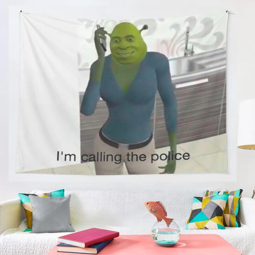 Гобелен i m call the police meme украшение для стен гобелен с мандалой в стиле ведьмахства