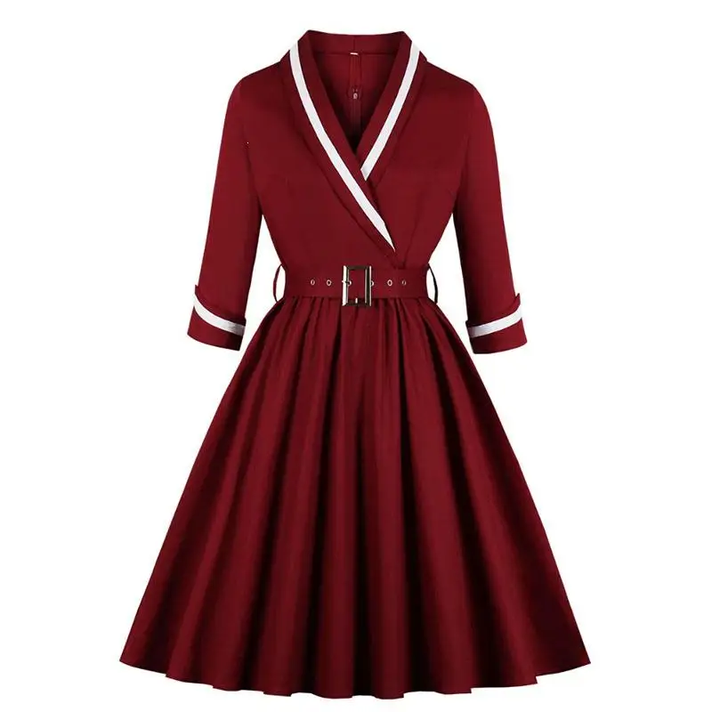 Женское офисное зимнее темно синее матросское платье трапециевидной формы с