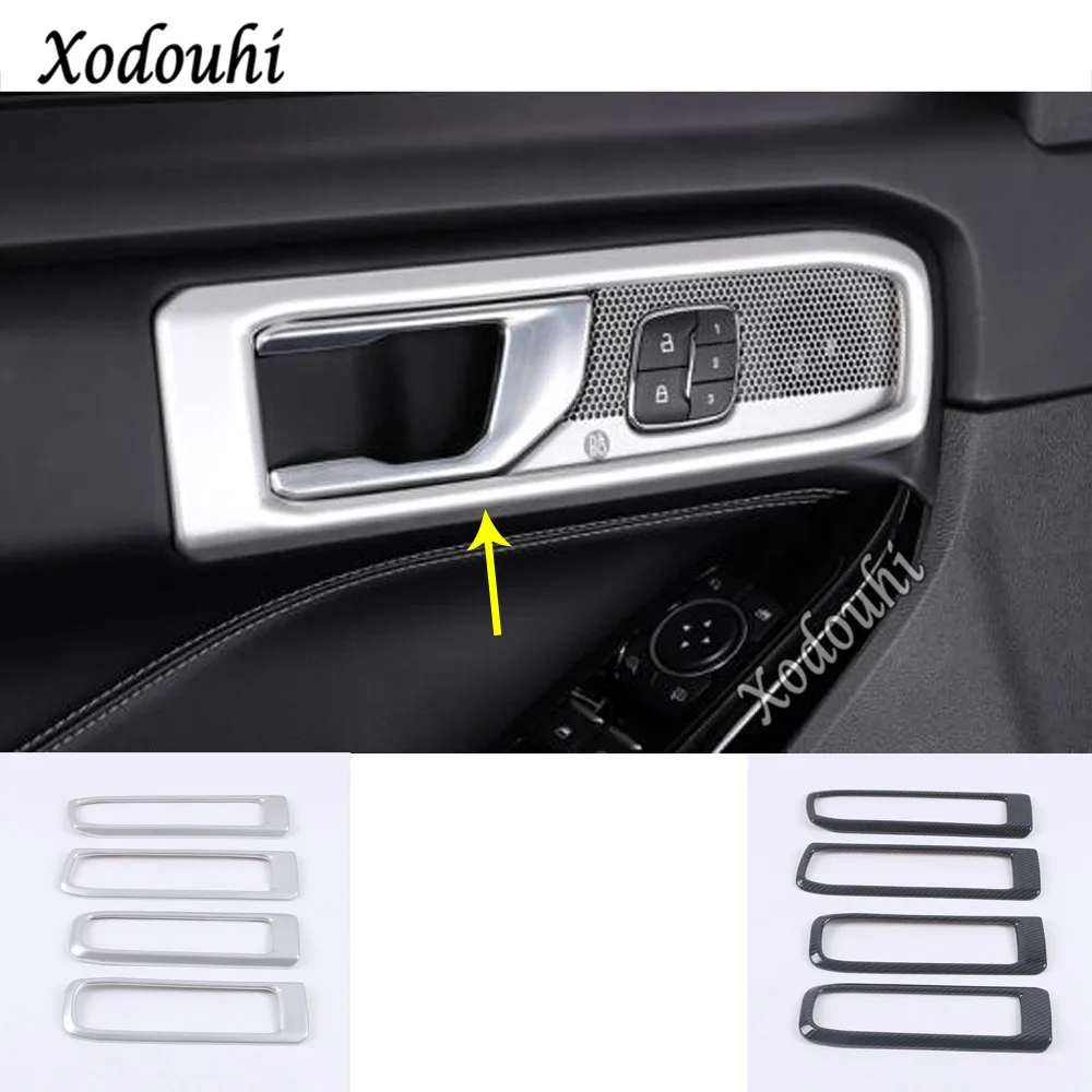 

For Ford Explorer U625 2019 2020 2021 Car Styling Cover Detector Sticker Trim Door Inner Built Handle Bowl Armrest Parts 4pcs