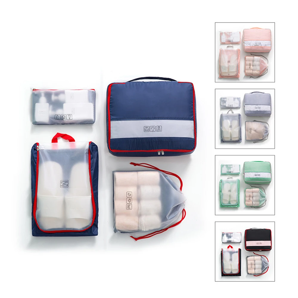 

4pcs Travel Bag Portable Makeup Cosmetics Bag Waterproof Organizer for Underwear Clothing Shoes Toiletries