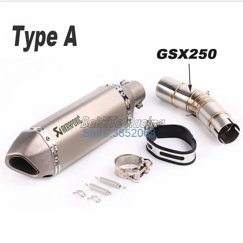 Мотоцикл Akrapovic лазерный логотип выхлопная труба GSX250R средняя Соединительная
