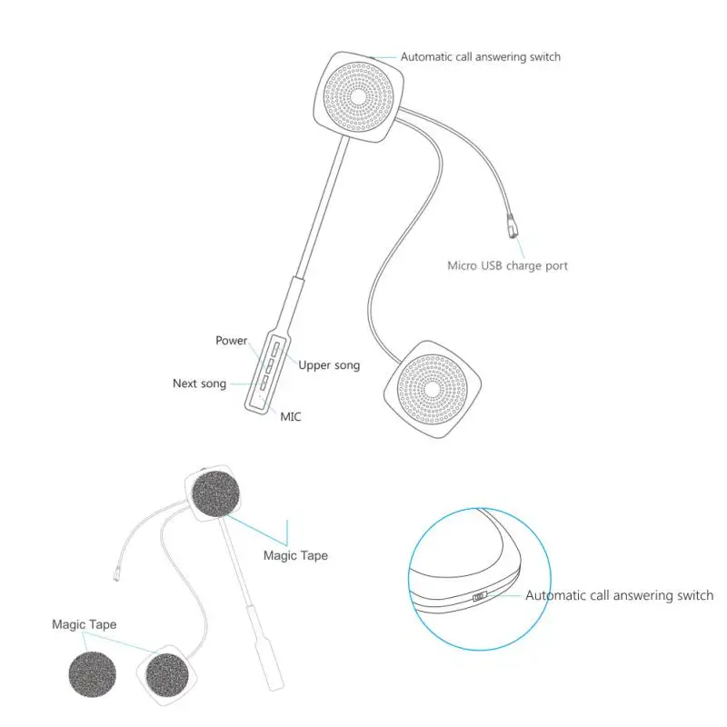 Мотор беспроводной Bluetooth 4 1 Гарнитура мотоциклетный шлем HiFi наушники динамик