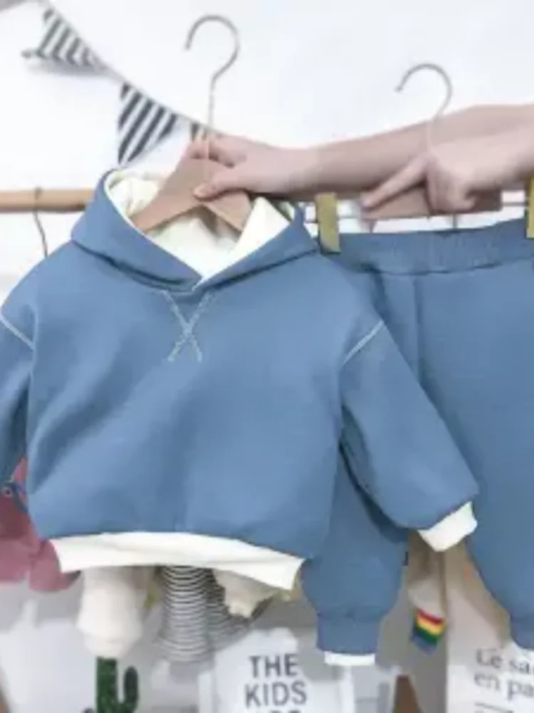 Conjunto de ropa de invierno para reci&eacute;n nacido, conjunto de ropa con capucha y pantal&oacute;n, forro polar c&aacute;lido, 2 piezas, 0-4T, 2022-4