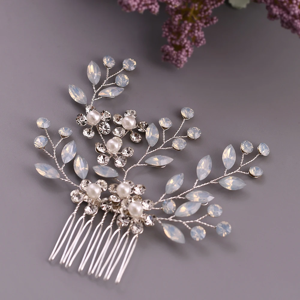 

TRiXY H293 Wedding Hair Combs Bride Headpiece Women Tiara Luxury Bridal Hair Accessories Bridal Hair Pins Bridal Hair Ornaments