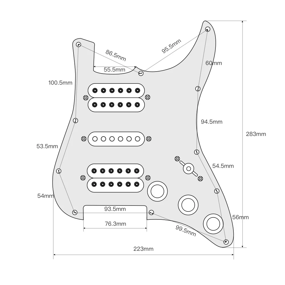 OriPure черная предпроводная электрогитара Pickguard Alnico 5 пикапов потенциометр 500k для