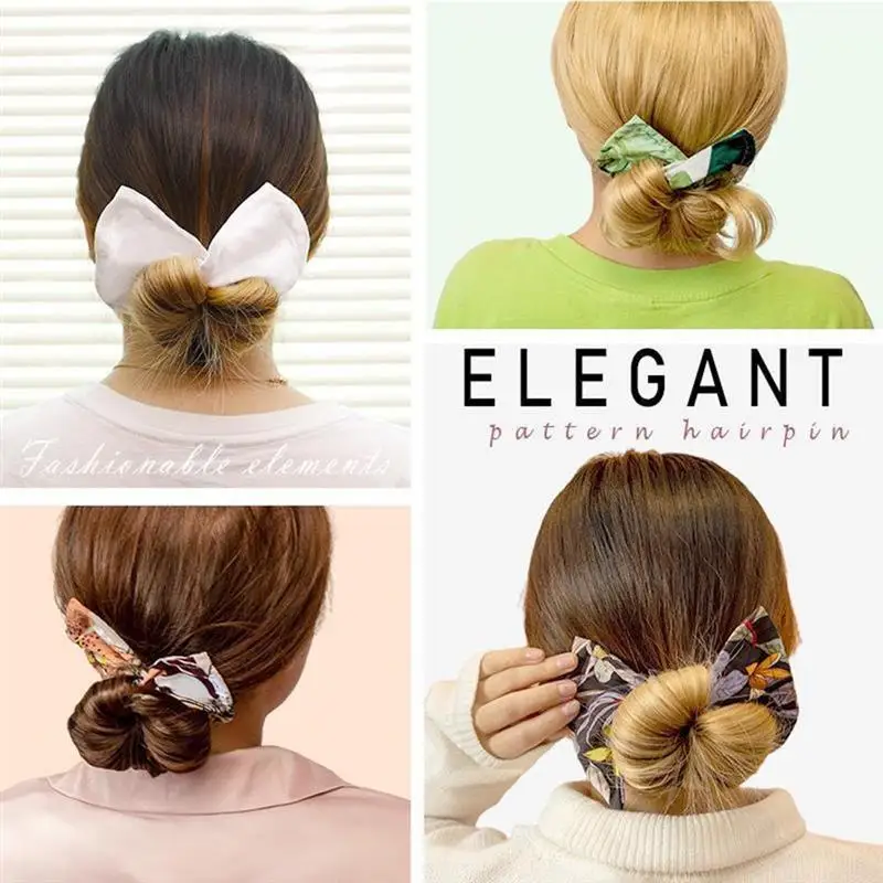 

Hair Bun Maker Classy Multicolor Cloth Clip French Twist Hairstyle Bun Former Maker Hairstyle Must-Haves Tool Hair Accessories