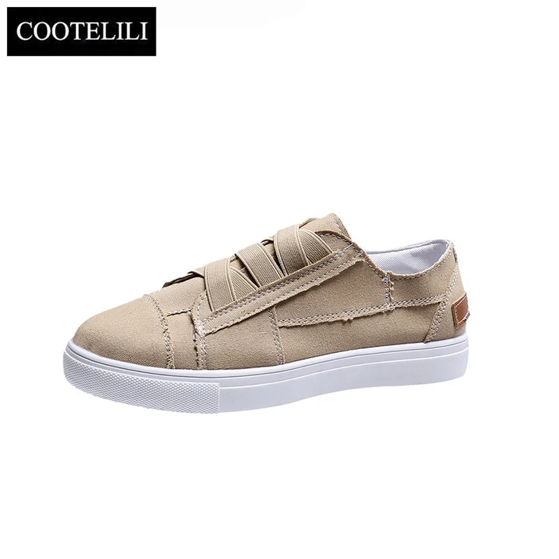 

LIBIELIy Women Shoes For Woman Canvas Flats Pop Slip On Round Toe Fashion Shoes 3cm Heel Women Pink Plus Size 41 42 43