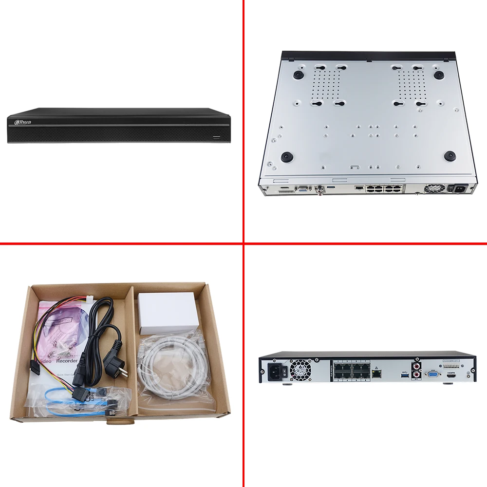 

Dahua CCTV Kit 6MP IP 4K NVR Camera Security CCTV Camera Kit NVR4208-8P-4KS2 IPC-HDBW4631C-A P2P Surveillance System 8pcs