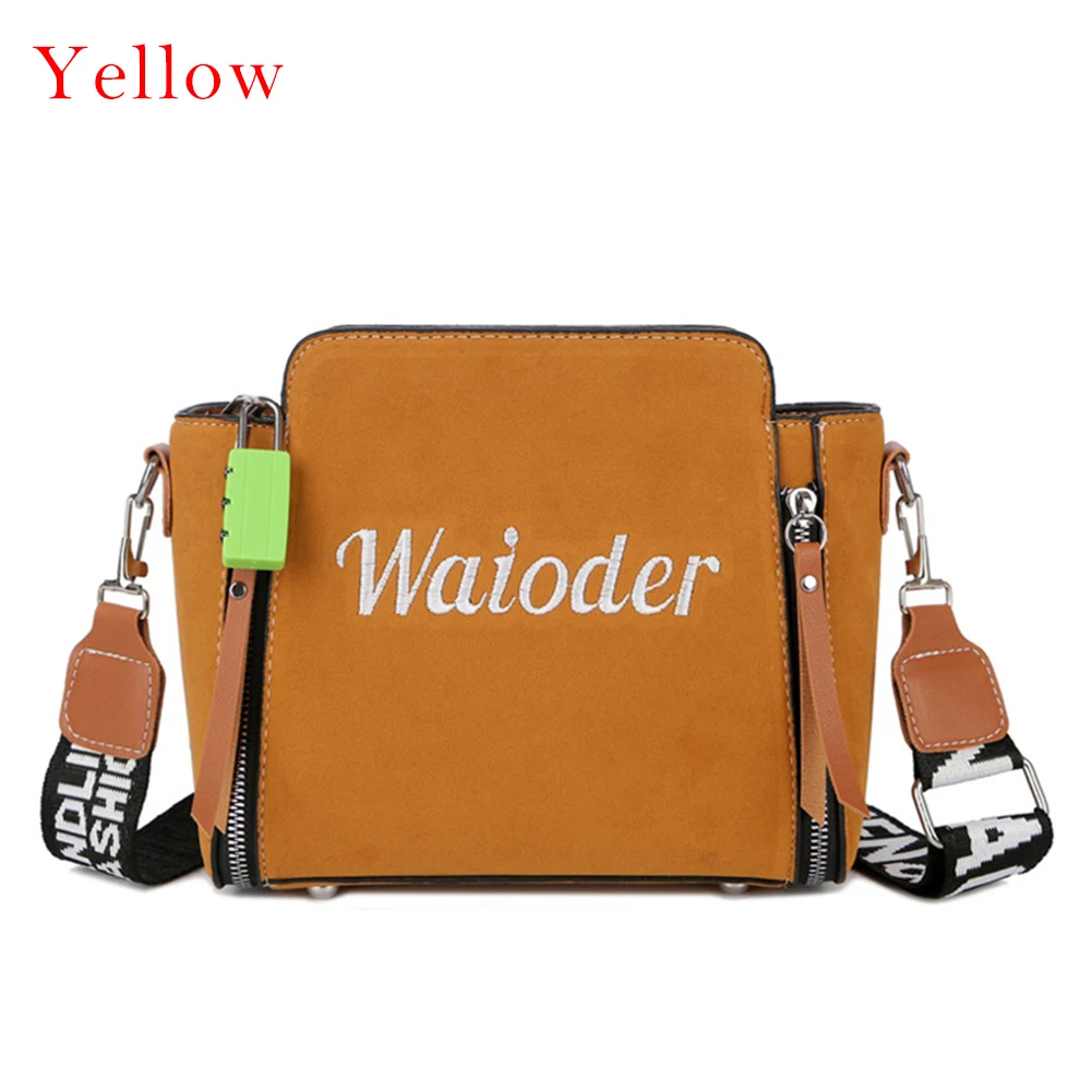 yellow3 HEFLASHOR PU Messenger Bags Female Handbag For Lady Design Exquisite Crossbody Holiday Women Letter Shoulder Bag bolsa feminina - Цвет: yellow3