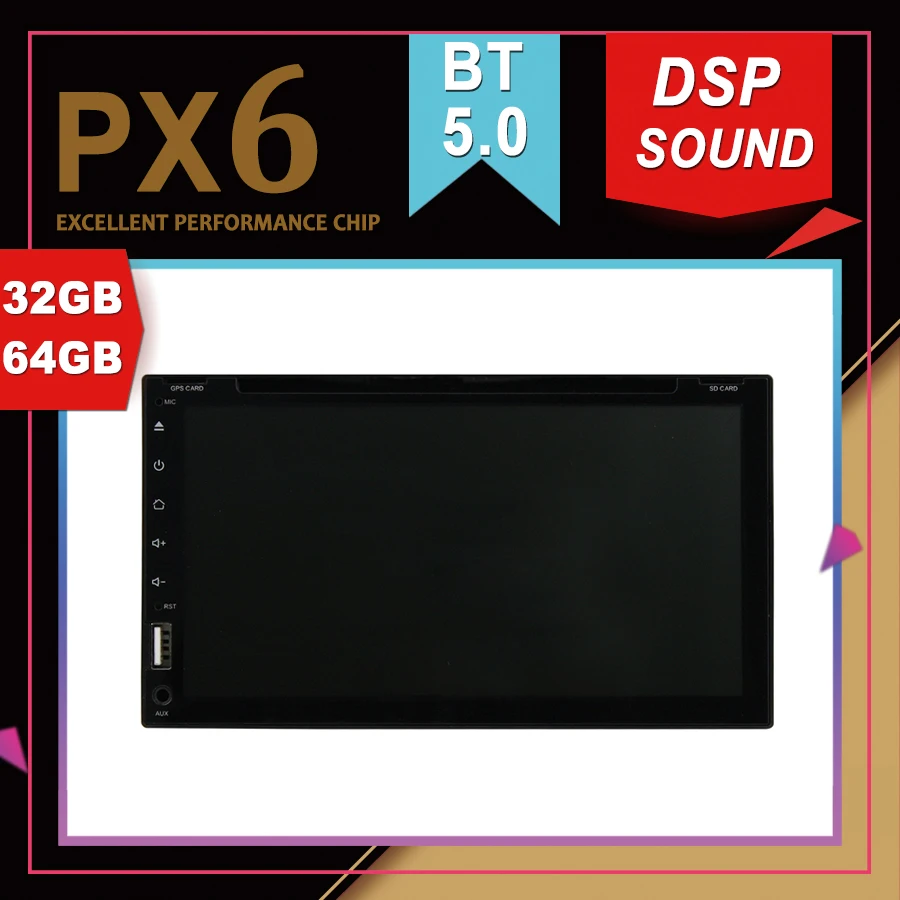 PX6 Отличная производительность Android 9 0 Автомобильный мультимедийный GPS для