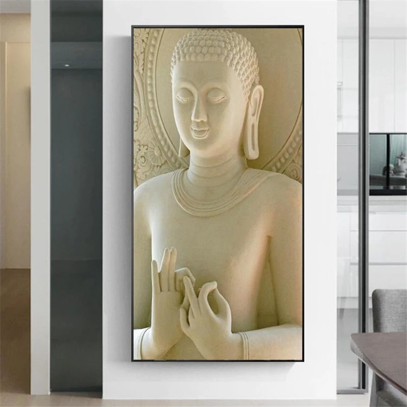 

Modern Statue ZEN Canvas Painting Art Posters and Prints on Canvas Wall Art Abstract Buddha Picture for Living Room Home Decor