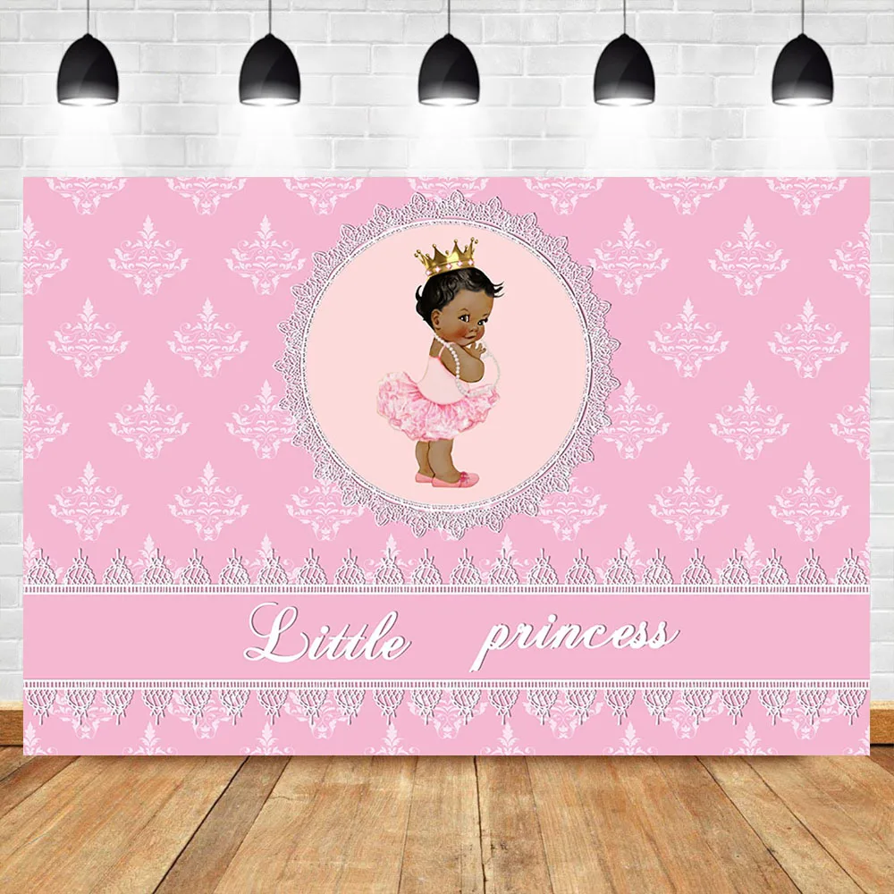 Mocsicka розовая маленькая принцесса фон Принцесса Корона ребенок душ Фон
