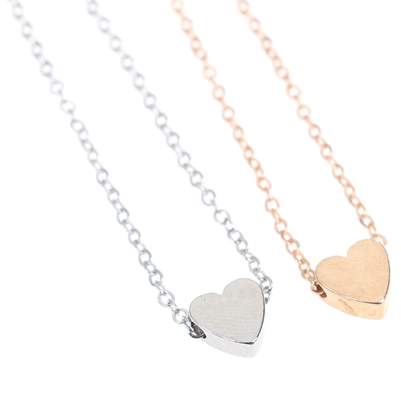 Женская Цепочка Золото Серебро короткие Ювелирные изделия Новое сладкое сердце