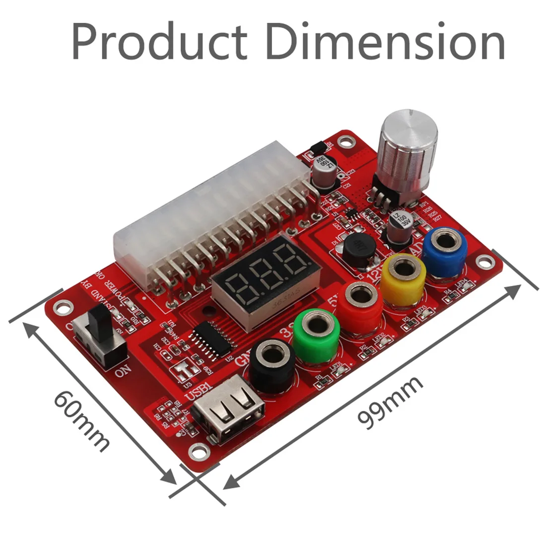 Новая версия 24 pins ATX блок питания Breakout Board и акриловый чехол в комплекте с ADJ