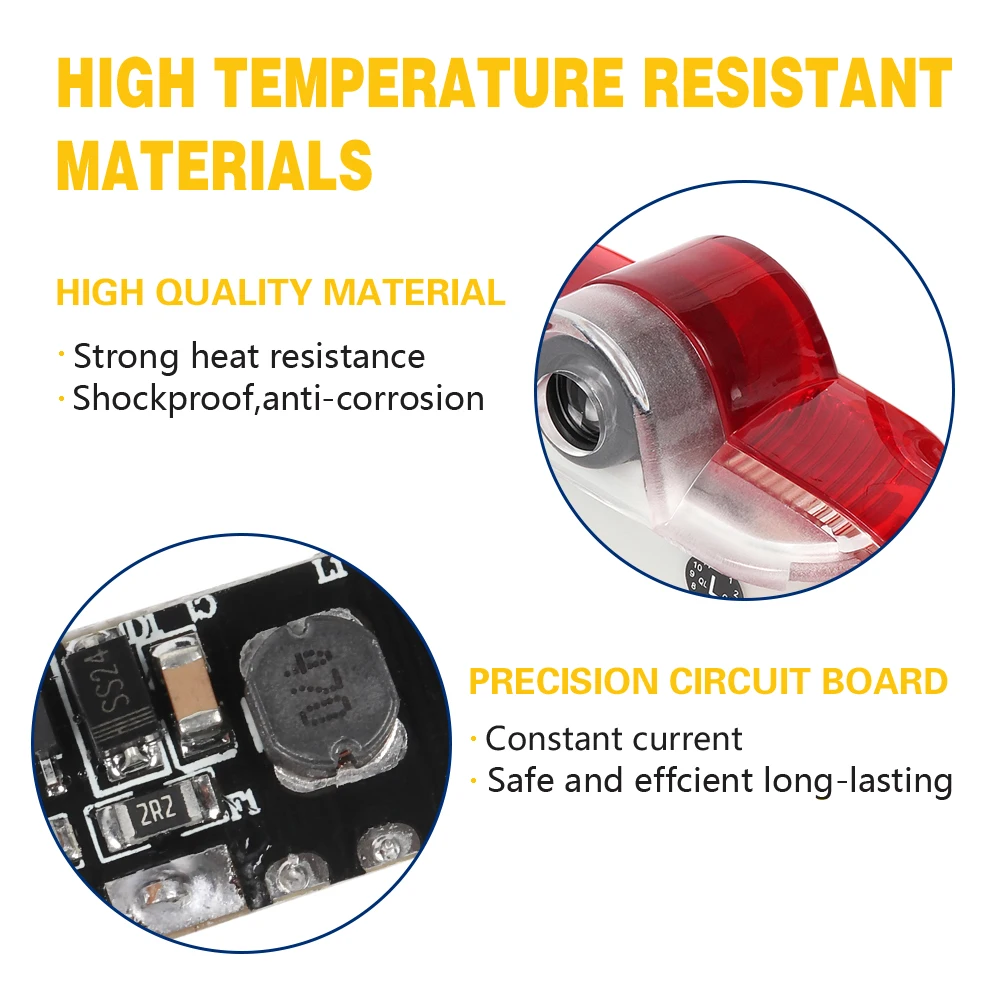 2X светодиодные украшения для дверей автомобиля привидение Тень лазерный логотип