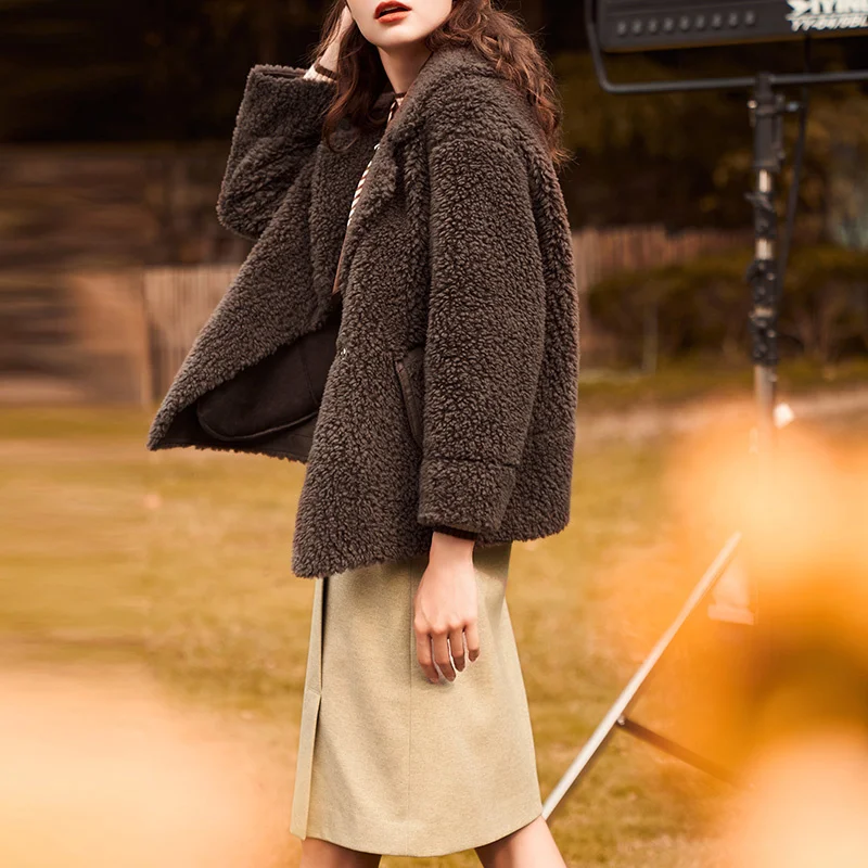 

Sheep Sheared Lamb Wool Style Coat Women's New Granular Fur Coat in Autumn and Winter 2021