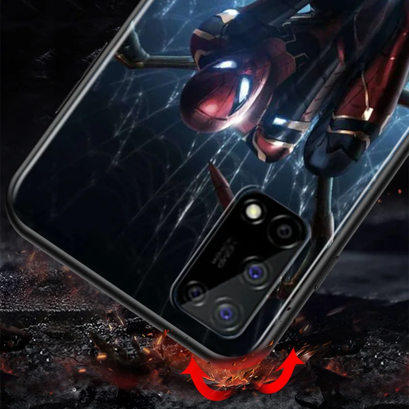 

Marvel Avengers Super Hero Spider Man For Huawei Honor X10 10X 10i 10 9C 9S 9A 9i 9N 9X Pro 9 Lite TPU Silicone Black Phone Case