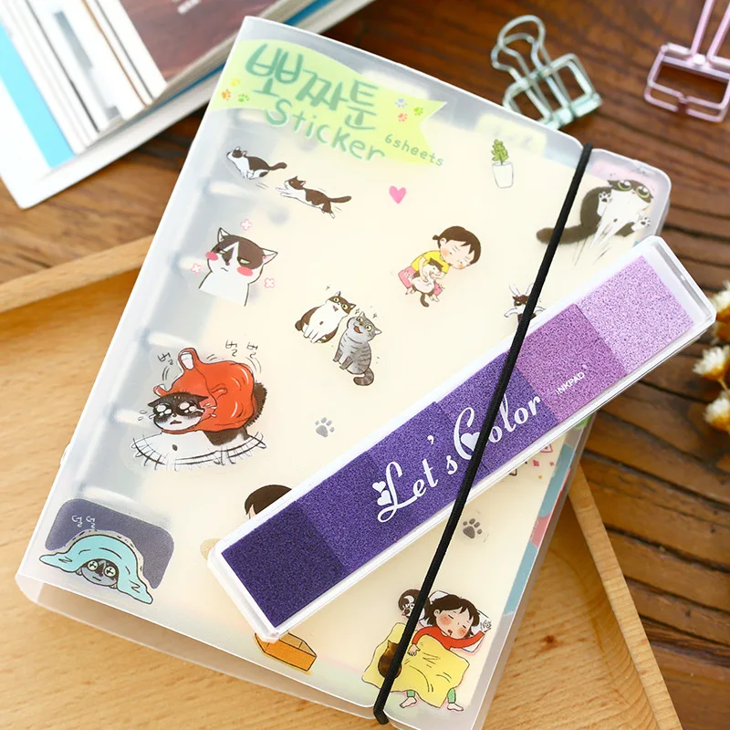 6 цветов s DIY градиентные цветные чернила разноцветная штемпельная подушечка для