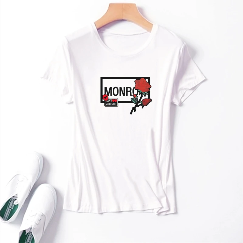 Модные нашивки с цветами розы буквами красочные наклейки красными губами