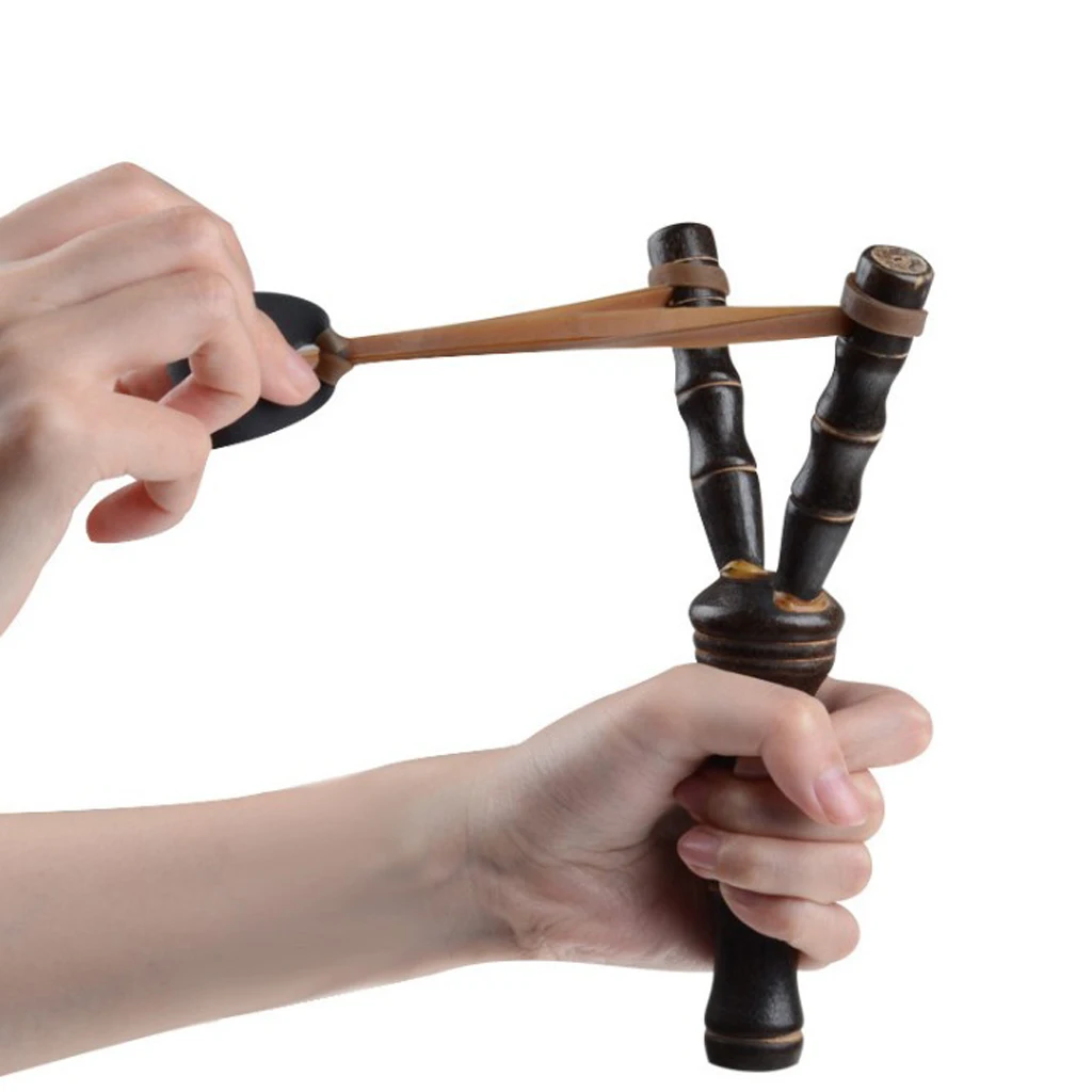 

Set of 5 Bamboo Wood Slingshot Toy Slingshot Kids Outdoor Shooting Toys Game for Children Powerful