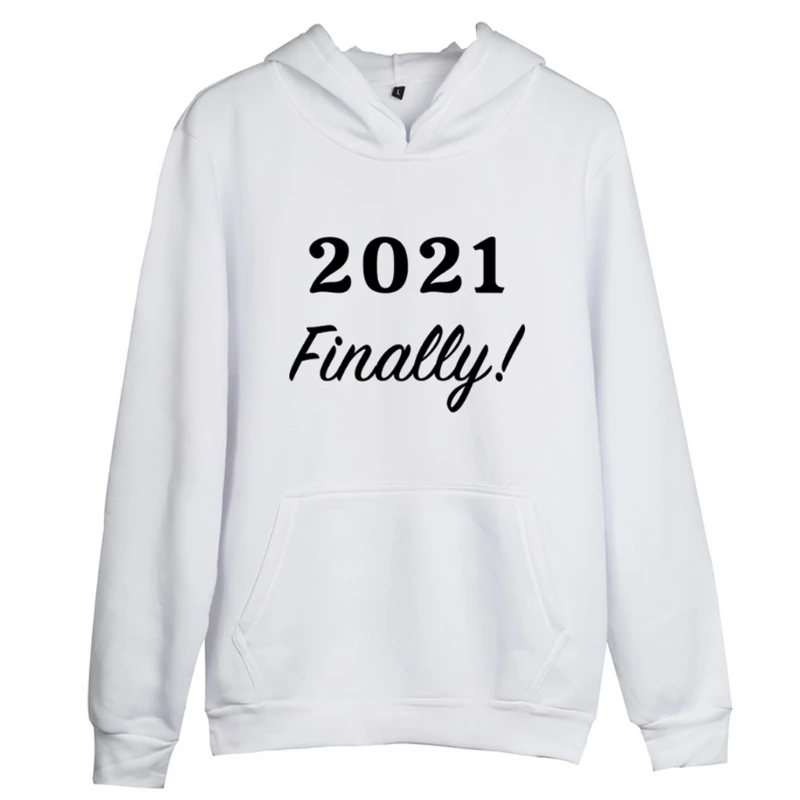 

Women Long Sleeve Drawstring Hoodies 2021 Finally Letters Print Sweatshirt Harajuku Solid Color Loose Pullover Tunic Top