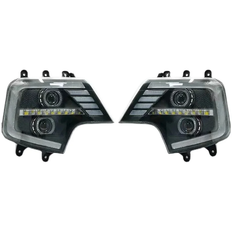 

GY Suitable for Heavy Truck Haowo T7H A7 T5g TX Dual Lens Full LED Headlight
