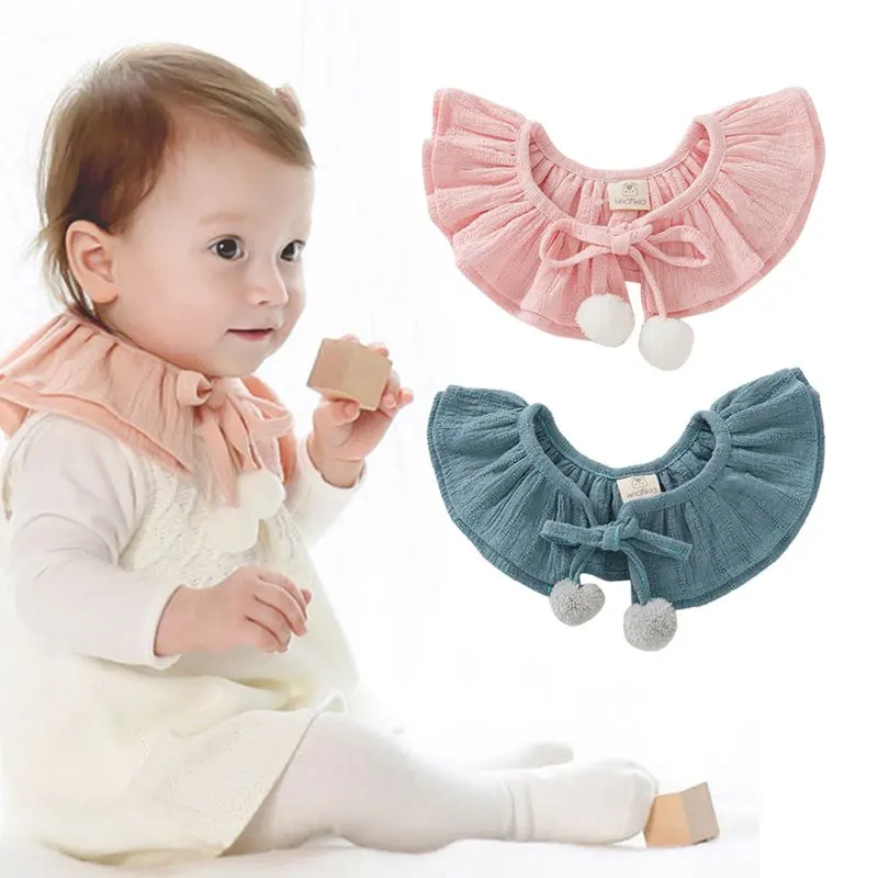 Toddler Girl Kid Fake False Collar Baby Lace Up Cotton Detachable Tie Choker | Bibs &amp Burp Cloths