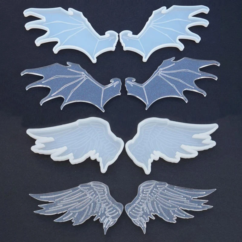 

Crystal Epoxy Silicone Angel Wings Mold Epoxy Mirror Resin Mold For Jewelry Making DIY Wing Mold DIY Craft