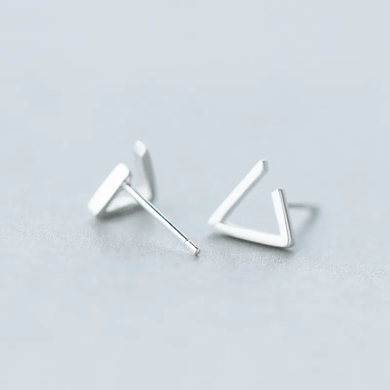 Trustdavis настоящие серьги-гвоздики из 100% стерлингового серебра 925 пробы в виде двух