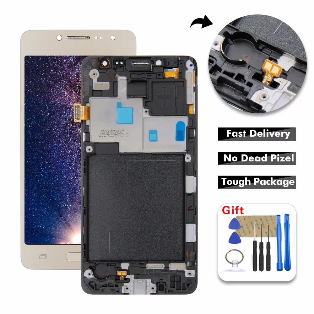 5," для samsung J2 Prime lcd G532 SM-G532 SM-G532F ЖК-дисплей кодирующий преобразователь сенсорного экрана в сборе части с рамкой+ Бесплатные инструменты