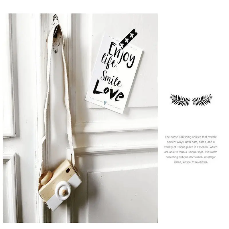 Милая деревянная камера подвесная для маленьких детей реквизит фотографии